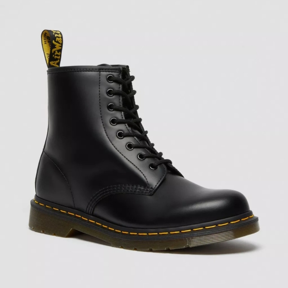 Dr. Martens Women's Black Smooth Leather Lace Up Boots